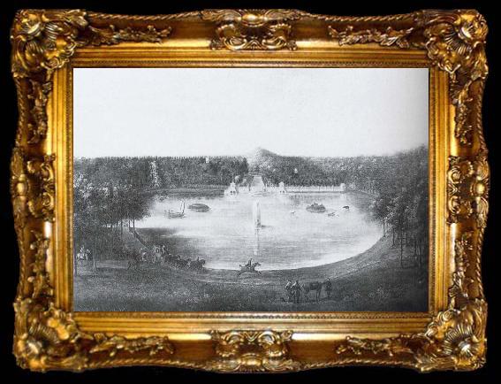 framed  unknow artist View of the Lower lake at Studley Royal, ta009-2